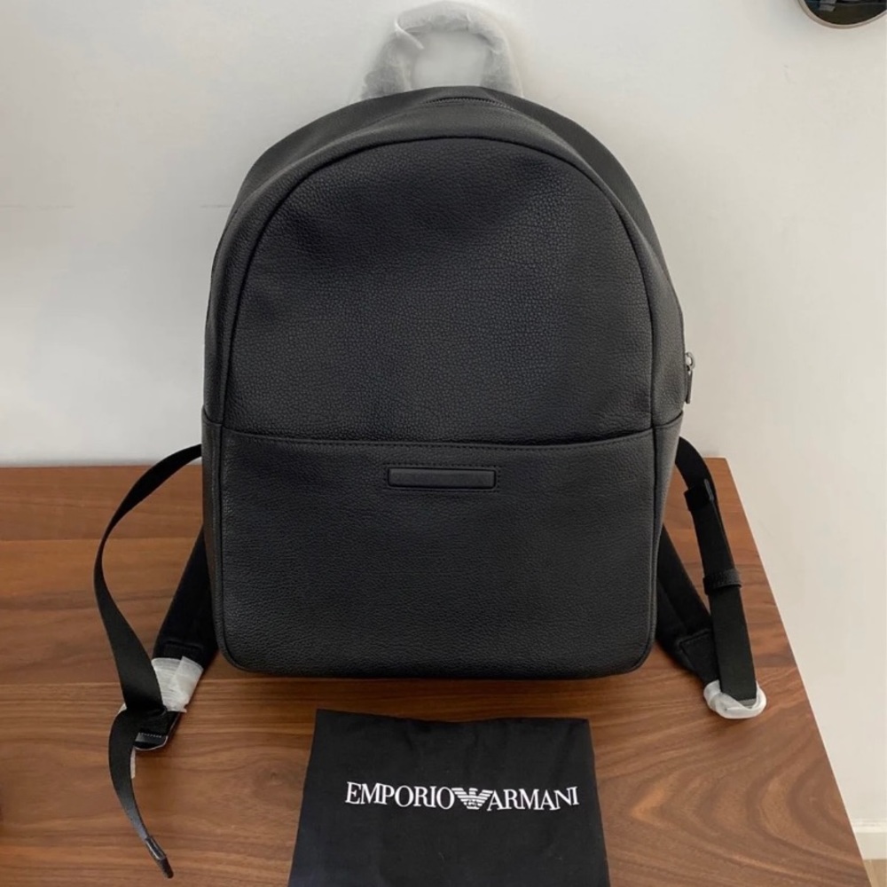 Armani men’s leather backpack